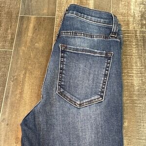 Sneak Peek Women's Distressed Jeans Size 5 W27 Frayed Hem Medium Wash